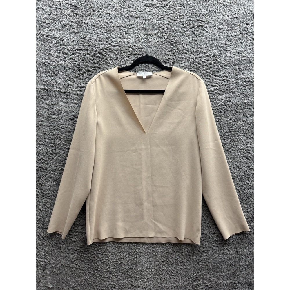 IRO Paris $320 Debbie Crepe Long Sleeve V Neck Top in Coral Size‎ 36